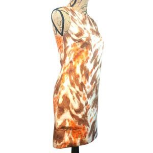 BANANA REPUBLIC SILK LINED SHEATH COCKTAIL DRESS ANIMAL SAFARI AOP SIZE 0